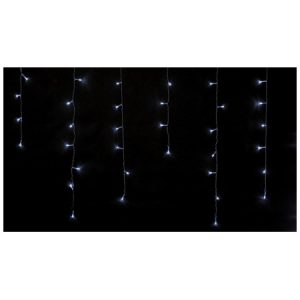 Гірлянда світлодіодна внутрішня ICICLE С 100 LED бахрома 3,2×0,7м білий/прозорий IP20, Delux