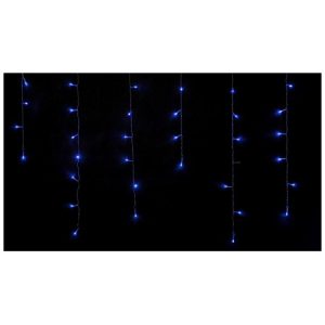 Гірлянда світлодіодна внутрішня ICICLE С 100 LED бахрома 3,2×0,7м синій/прозорий IP20, Delux