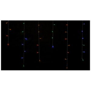 Гірлянда світлодіодна внутрішня ICICLE С 100 LED бахрома 3,2×0,7м мульти/прозорий IP20, Delux