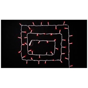 Гірлянда світлодіодна зовнішня STRING 100 LED 10м (2×5м) червоний/білий IP44 EN, Delux