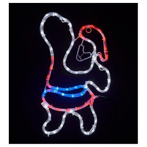Гірлянда світлодіодна зовнішня MOTIF Santa Claus 55×31см білий/червоний/синій IP44 EN, Delux