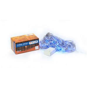 Гірлянда світлодіодна внутрішня CURTAIN С 256 LED 3×2м синій/прозорий IP20, Delux