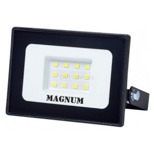 Прожектор світлодіодний 10Вт чорний 6500К IP65 slim FL12 ECO LED, Magnum