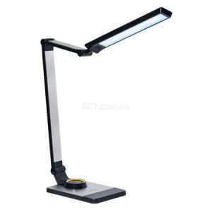 Світильник настільний світлодіодний 10Вт LED 3000K-4000K-6000K USB сріблястий TF-520, Delux