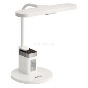 Світильник настільний світлодіодний 8Вт LED 3000K-4000K-6000K Bluetooth колонка білий TF-540, Delux