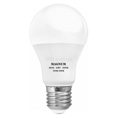Світлодіодна (LED) лампа BL60 12Вт 4100K 220В E27, Magnum