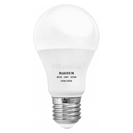 Світлодіодна (LED) лампа BL60 15Вт 4100K 220В E27, Magnum