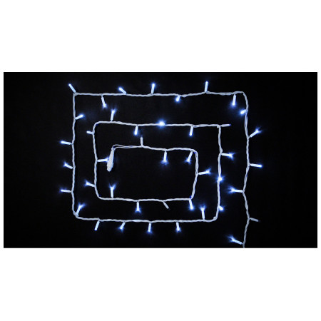 Гірлянда світлодіодна зовнішня STRING 100 LED 10м (2×5м) 20 flash білий/білий IP44 EN, Delux