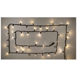 Гірлянда світлодіодна зовнішня STRING 100 LED 10м (2×5м) теплий білий/чорний IP44 EN, Delux