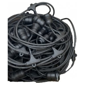 Гірлянда зовнішня Belt Light NEW 10,4м 13 патронів Е27 (без ламп) чорна IP65 EN, Delux