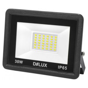 Прожектор світлодіодний 30Вт 6500K IP65 чорний FMI 11 LED, Delux