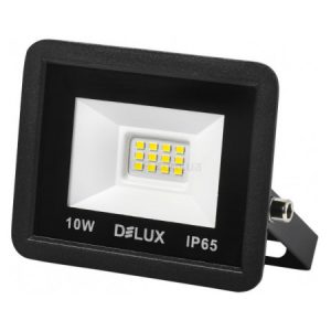 Прожектор світлодіодний 10Вт 6500K IP65 чорний FMI 11 LED, Delux
