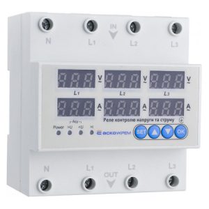 Реле контролю напруги та струму RKV 4P 63A, АСКО-УКРЕМ