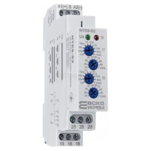Реле часу NTE9-S2 асиметричного циклу 12-240В AC/DC, АСКО-УКРЕМ