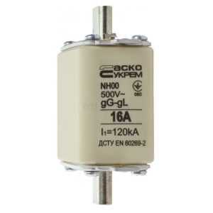 Плавка вставка запобіжника NH00 16A gG, АСКО-УКРЕМ