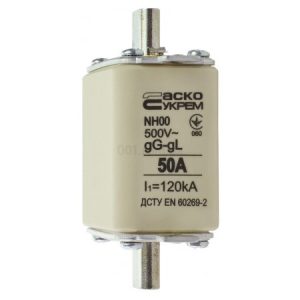 Плавка вставка запобіжника NH00 50A gG, АСКО-УКРЕМ