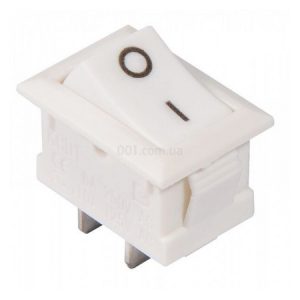 Перемикач KCD1-101 White/White білий з білою клавішою, АСКО-УКРЕМ