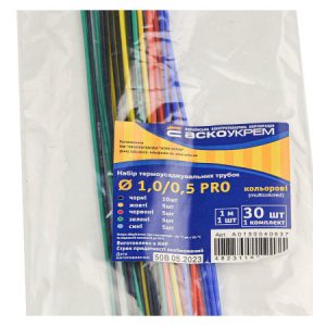 Набір термозбіжних трубок ∅1,0/0,5 мм PRO (кольорових), АСКО-УКРЕМ