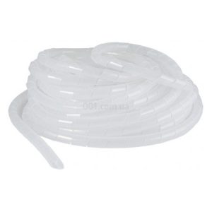 Спіральна обв'язка для проводу ∅7,5-60 мм SWB-10 біла (10 м), АСКО-УКРЕМ