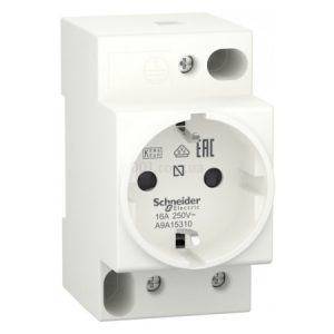 Розетка модульна 2P+E 16А німецький стандарт, Schneider Electric
