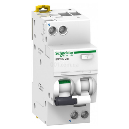 Диференційний автоматичний вимикач iDPN N VIGI 1P+N 10A 10мA (х-ка С) тип A, Schneider Electric