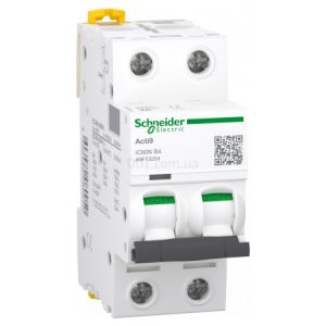 Автоматичний вимикач iC60N 2P 4 А хар-ка B, Schneider Electric