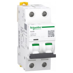 Автоматичний вимикач iC60N 2P 3 А хар-ка C, Schneider Electric