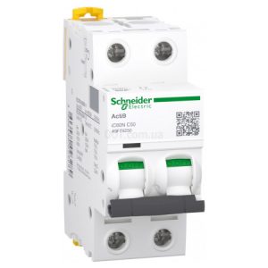 Автоматичний вимикач iC60N 2P 50 А хар-ка C, Schneider Electric