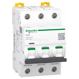 Автоматичний вимикач iC60N 3P 20 А хар-ка C, Schneider Electric