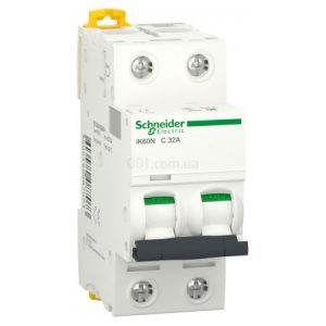 Автоматичний вимикач iK60N 2P 32 А хар-ка C, Schneider Electric