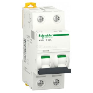 Автоматичний вимикач iK60N 2P 50 А хар-ка C, Schneider Electric