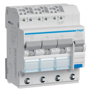Диференційний автоматичний вимикач 3×(1P+N) 6kA C-10A 30mA тип-А QuickConnect, Hager
