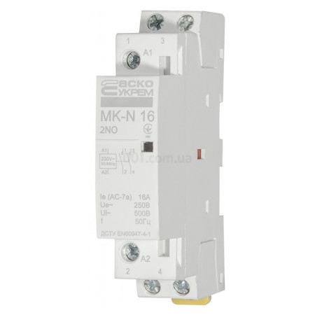 Контактор модульний MK-N 2P 16A 2НВ 220V, АСКО-УКРЕМ