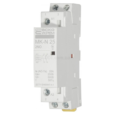 Контактор модульний MK-N 2P 25A 2НВ 220V, АСКО-УКРЕМ