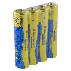 Батарейка сольова AАА.R03.SP4, типорозмір AAA упаковка shrink 4 шт., АСКО-УКРЕМ