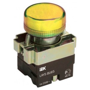 Індикатор LAY5-BU65 жовтий d22 мм, IEK