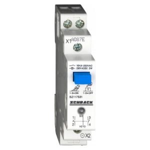 Кнопка модульна з LED-індикацією 16А 230В АС/DC 1НВ+1НЗ, SCHRACK (Австрія)