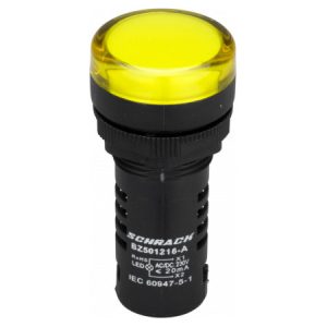 Світлосигнальний індикатор LED 230В AC (моноблок) жовтий, SCHRACK (Австрія)