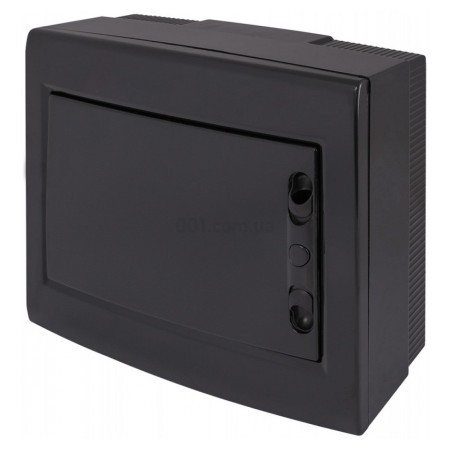 Корпус пластиковий на 12 модулів e.plbox.pro.n.12b.black навісний чорний з непрозорими дверцятами IP40, E.NEXT