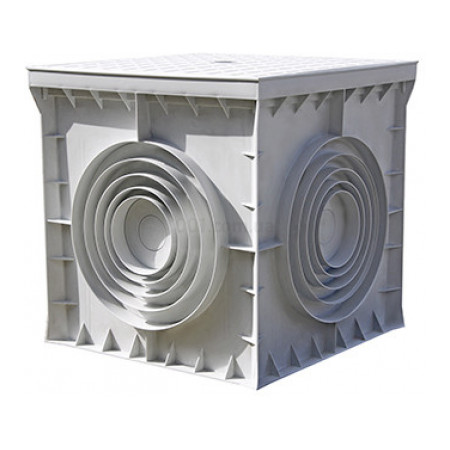Колодязь кабельний пластиковий 400×400×400мм з кришкою e.manhole.400.400.400.cover, E.NEXT