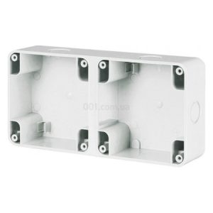 Коробка монтажна для накладного монтажу, на 2 розетки, 95×95, DKC (БДК)