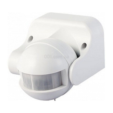 Датчик руху e.sensor.pir.09.white білий, кут огляду 180°, дальність 12 м, IP44, E.NEXT