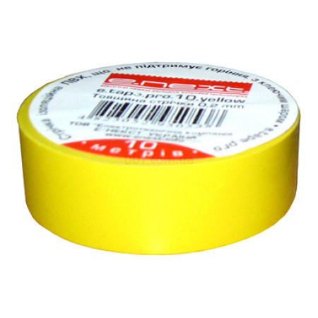 Ізострічка 0,2×19 мм жовта (20 м) e.tape.pro.20.yellow, E.NEXT