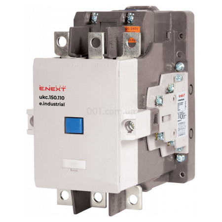 Контактор e.industrial.ukc.150.110, 150 А 110 В/AC 1НВ+1НЗ, E.NEXT