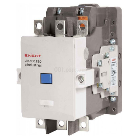 Контактор e.industrial.ukc.100.220, 100 А 220 В/AC 1НВ+1НЗ, E.NEXT