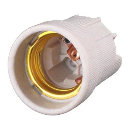 Патрон керамічний E27 без кріплення білий e.lamp socket.Е27.cer.wb.copper (без маркування), E.NEXT