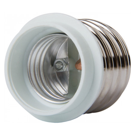 Перехідник пластиковий з цоколя E40 на E27 білий e.lamp adapter.Е40/Е27.white, E.NEXT