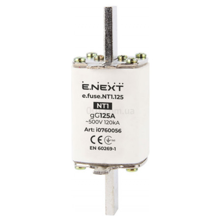 Запобіжник плавкий (вставка) e.fuse.NT1.125, 125 А габарит 1, E.NEXT