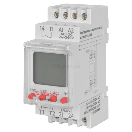 Реле контролю температури з виносним датчиком e.control.h02 16А АС/DC 24-240 В, E.NEXT