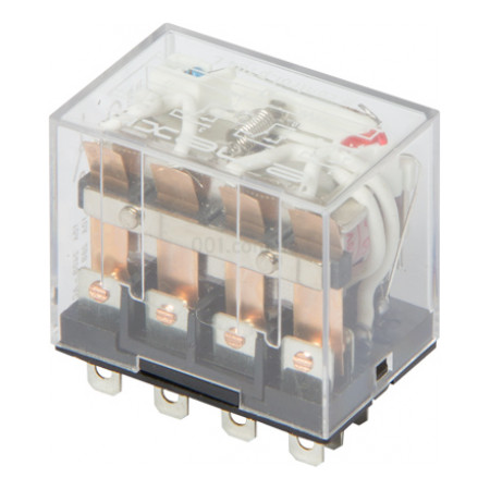 Реле проміжне з LED-індикацією e.control.p1046L, 4 групи контактів 10А 230В AC, E.NEXT
